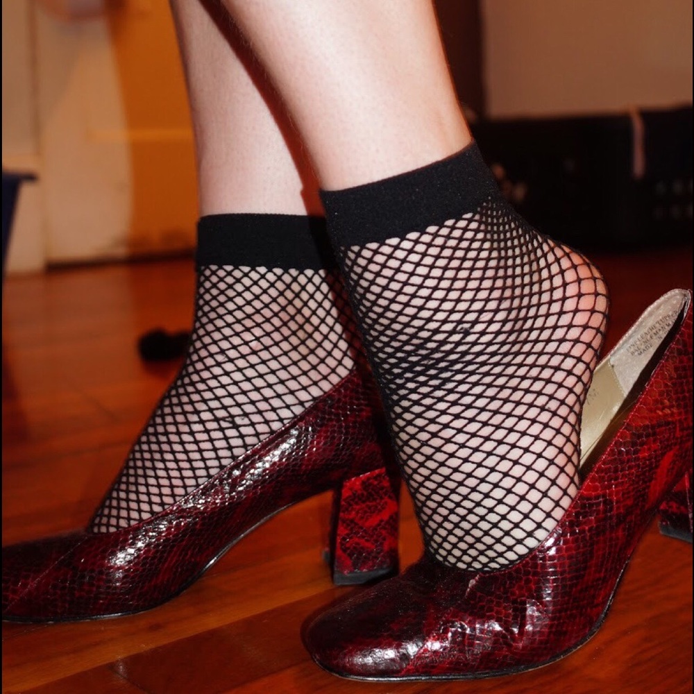 Snakeskin vintage block heels - Picture 4 of 4